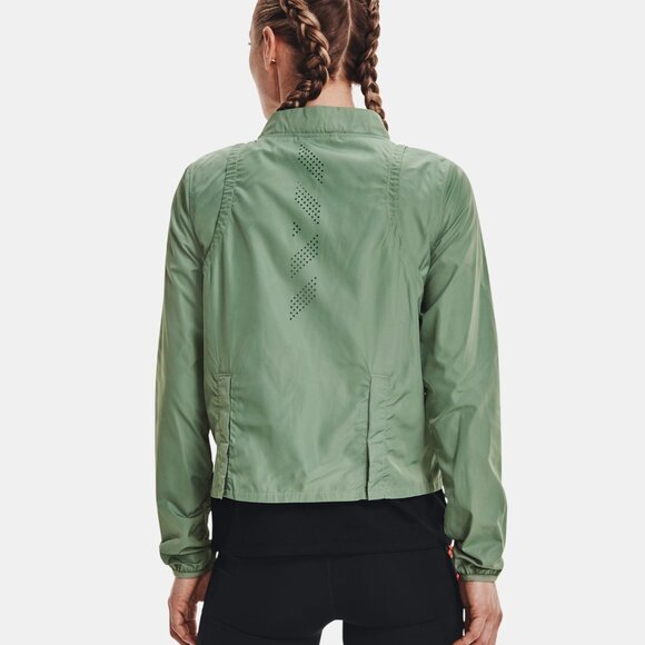 Under Armour Women's M UA Run Anywhere Laser Jacket Green Lightweight 1365639 - Picture 10 of 12